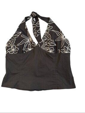 White House Black Market Black Halter Top